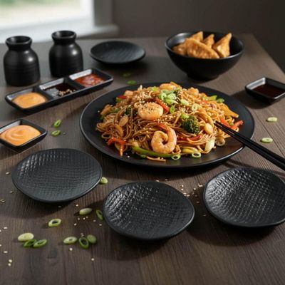 Kit 6 Ramequins Cerâmica Stoneware Porto Brasil 57ml Preto Matte Juta Molheira Média Shoyo Molhos Pe