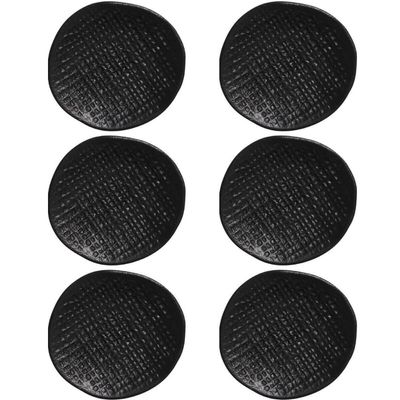 Kit 6 Ramequins Cerâmica Stoneware Porto Brasil 57ml Preto Matte Juta Molheira Média Shoyo Molhos Pe