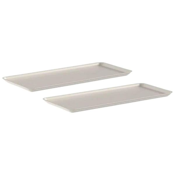 Kit 2 Tampas para Cesto Flow 4,5 ou 6,6 Litros Bege 34x15x1,3cm Ou Tampa para Caixa Organizadora