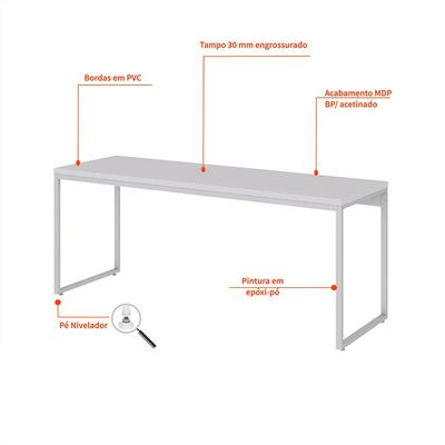 Escrivaninha Studio Branca 180 cm