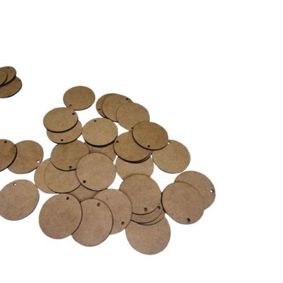 50 Mini Disco Mdf Cru 5cm C-1 Furo Chaveiros-biscuit-boneco