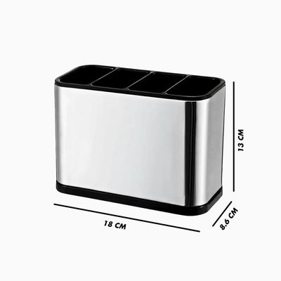 Dispenser Porta Talher Inox 4 Divisórias