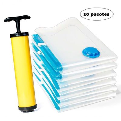 Kit 10 Sacos A Vácuo + Bomba