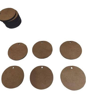 Kit Com 50 Bolachas 5 Cm Com 1 Furo Mdf Crú Círculo Aplique