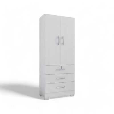 Roupeiro Paris 02 Portas E 02 Gavetas Branco