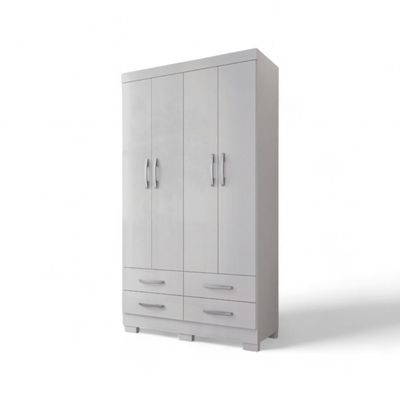 Roupeiro Viena 04 Portas E 04 Gavetas Branco