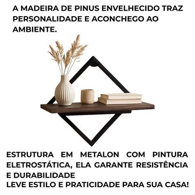 Prateleira Industrial Decoração Organização Ambiente Nicho