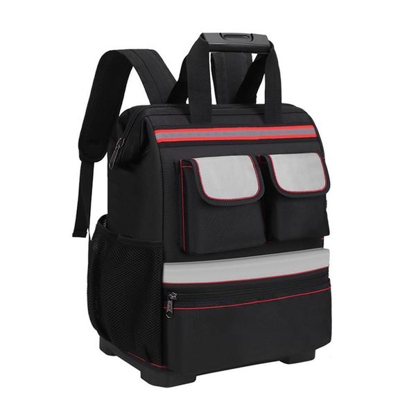 Mochila Ferramentas Base Emborrachada Reforcada Bolsa Impermeavel Refletiva Motoboy Grande Premium