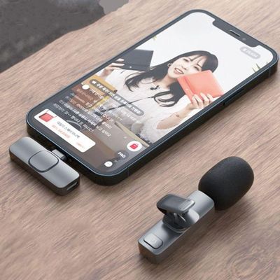 Microfone Lapela Wireless Sem Fio Para Iphone Ipad Lightning