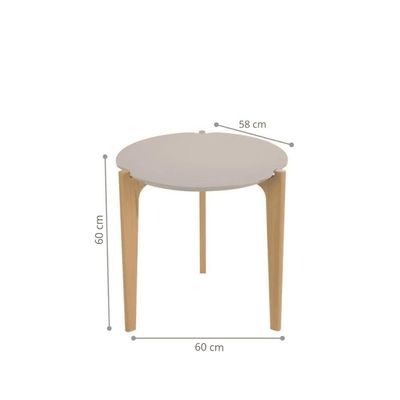 Mesa Florida Budapeste Off White Perolizado-freijo