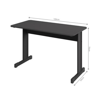 Mesa De Computador Bloc 1200 Ale Preto Onix Sem Gavetas