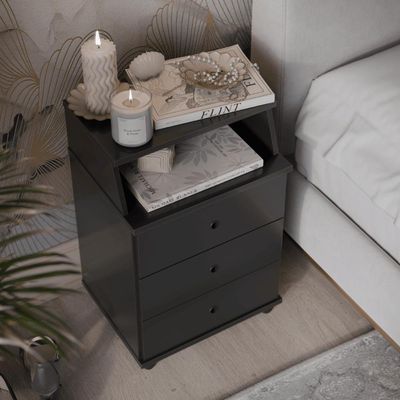 Mesa De Cabeceira Kansas Preto