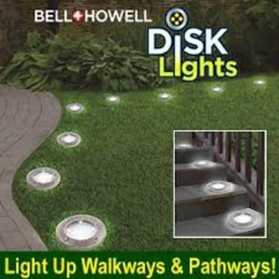 Kit 4 Luminárias Solares 8 Leds Inox Com Espeto Para Jardim Escadas E Decoração Externa
