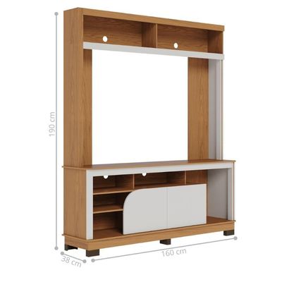 Estante Para Sala De Estar Nassau Freijo Off White Matte
