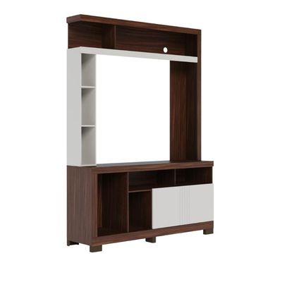 Estante Home Para Sala Oma Nogueira Real Off White Matte
