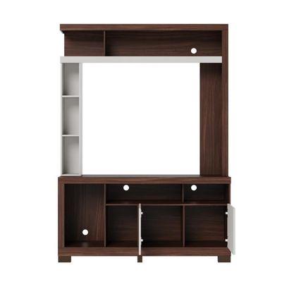 Estante Home Para Sala Oma Nogueira Real Off White Matte