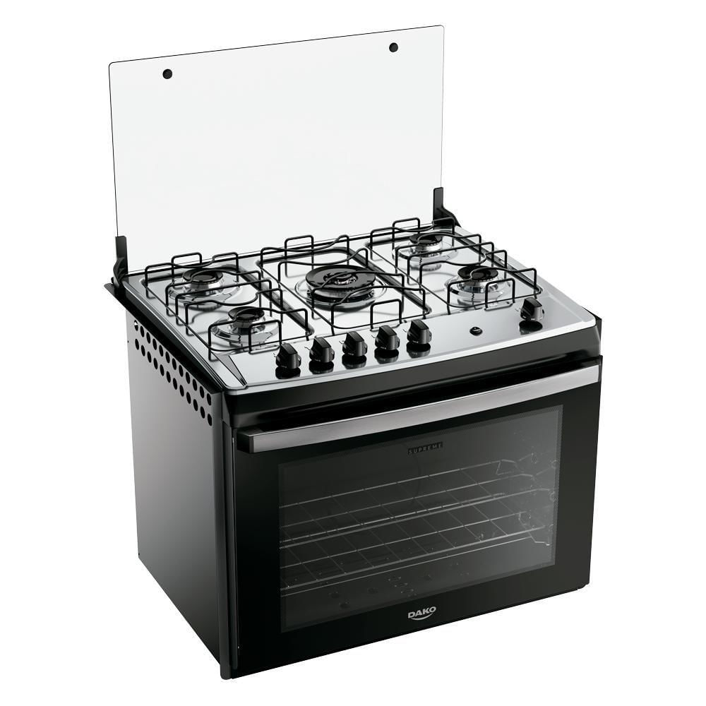 Fogão 5 Bocas de Embutir Dako Supreme Preto - Bivolt - 300002090