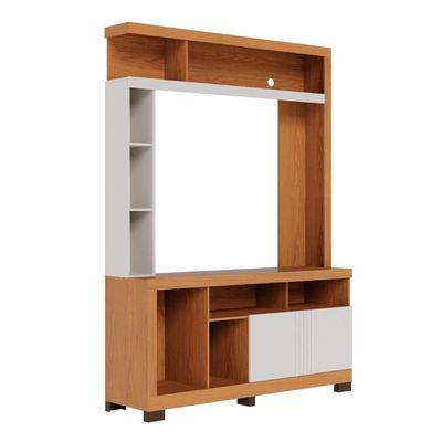 Estante Home Sala De Estar Oma Freijo Off White Matte