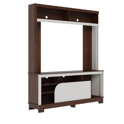 Estante Para Sala Nassau Nogueira Real Off White Matte