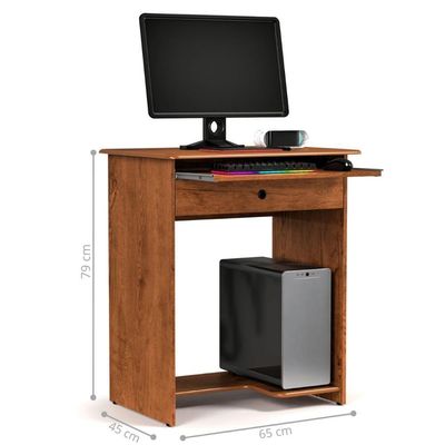 Escrivaninha Mesa Para Computador Com Gaveta Suiça Freijo