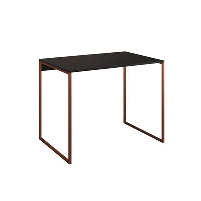 Escrivaninha Industrial Office Preta 90x53 Grécia Base Cobre