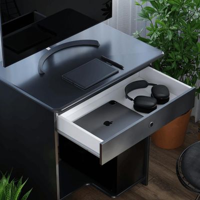 Escrivaninha Mesa Para Computador Com Gaveta Suiça Preto