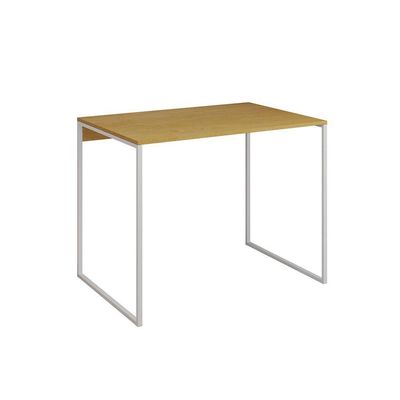 Escrivaninha Industrial Office Canela 90x53 Grécia Base Ferro Branco