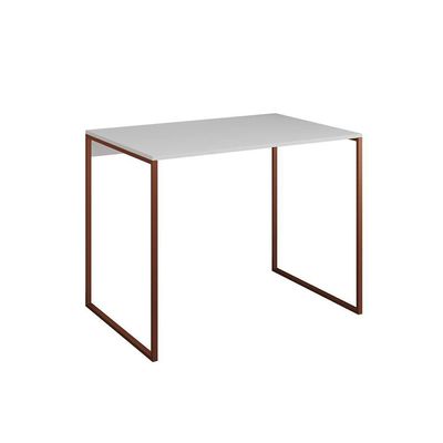 Escrivaninha Industrial Office Branca 120x53 Grécia Base Cobre