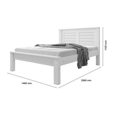 Cama Casal Confortável E Moderna Milena Branca