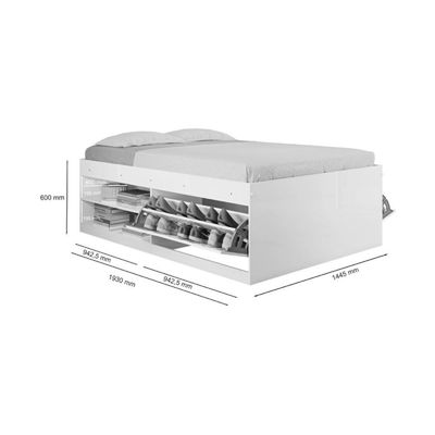Cama Box Solteiro Vanessa Naturalle Com Colchão
