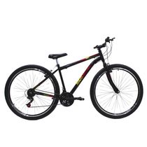 Bicicleta Aro 29 Quadro Aço 21 Vel Freios V Brake Saidx Premium Preto Verme Amare