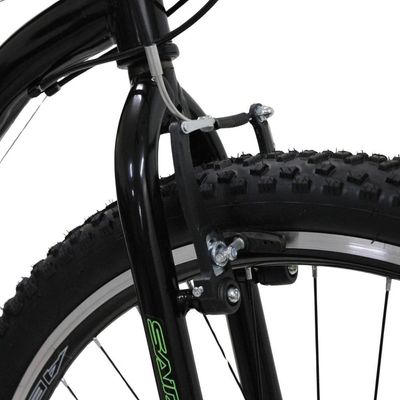 Bicicleta Aro 29 Quadro Aço 21 Vel Freios V Brake Saidx Premium Preto Verde Laranja