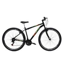 Bicicleta Aro 29 Quadro Aço 21 Vel Freios V Brake Saidx Premium Preto Verde Laranja