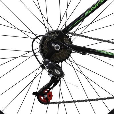 Bicicleta Aro 29 Quadro Aço 21 Vel Freios V Brake Saidx Premium Preto-verde