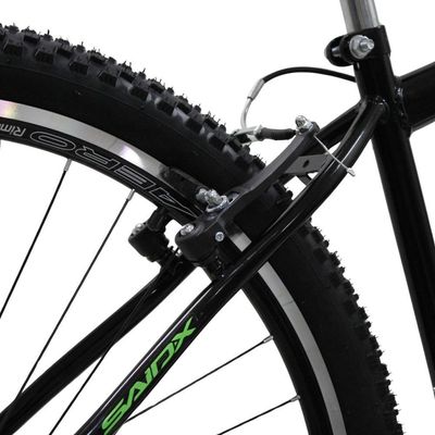 Bicicleta Aro 29 Quadro Aço 21 Vel Freios V Brake Saidx Premium Preto-verde