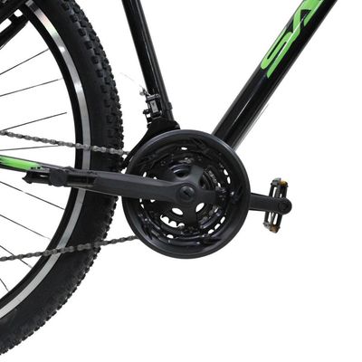 Bicicleta Aro 29 Quadro Aço 21 Vel Freios V Brake Saidx Premium Preto-verde