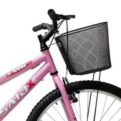 Bicicleta Aro 26 Feminina Mono Sem Marcha Com Cesta Saidx Rosa