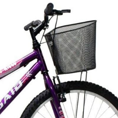 Bicicleta Aro 26 Feminina Mono Sem Marcha Com Cesta Saidx Violeta