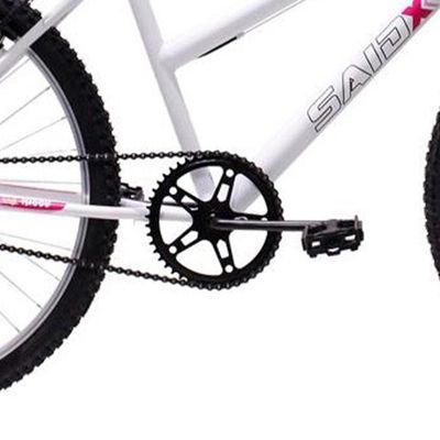 Bicicleta Aro 26 Feminina Mono Sem Marcha Com Cesta Saidx Branca