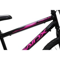 Bicicleta Aro 24 Saidx Premium Infantil Unissex Mono Sem Marcha Preto Rosa