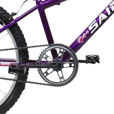 Bicicleta Aro 24 Feminina Mono Sem Marcha Com Cesta Saidx Violeta