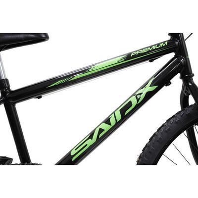 Bicicleta Aro 24 Saidx Premium Infantil Unissex Mono Sem Marcha Preto-verde