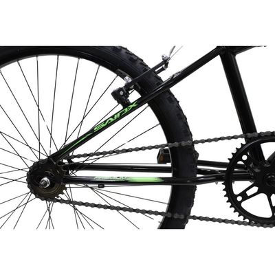 Bicicleta Aro 24 Saidx Premium Infantil Unissex Mono Sem Marcha Preto-verde
