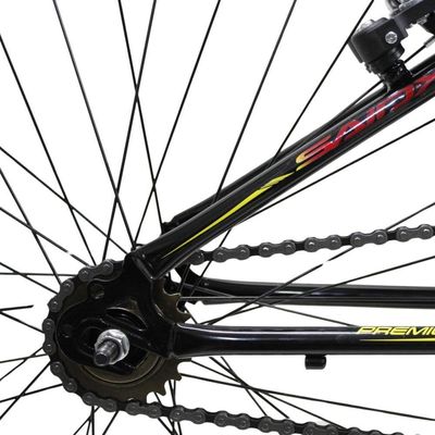 Bicicleta Aro 24 Saidx Premium Infantil Unissex Mono Sem Marcha Preto Verme Amare