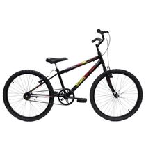 Bicicleta Aro 24 Saidx Premium Infantil Unissex Mono Sem Marcha Preto Verme Amare
