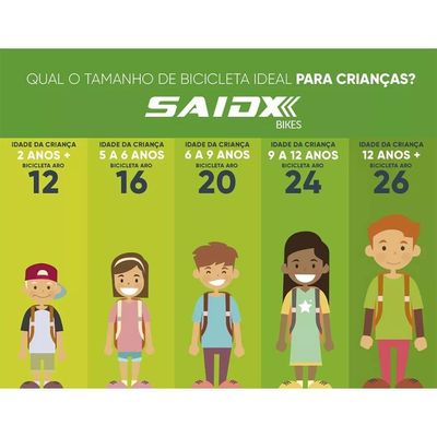 Bicicleta Aro 24 Masculina Infantil 18 Marchas Said-x Branca