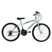 Bicicleta Aro 24 Masculina Infantil 18 Marchas Said-x Branca