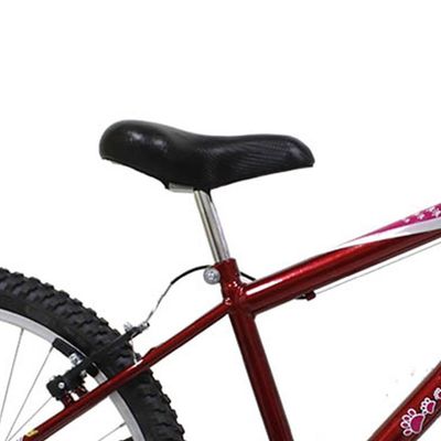 Bicicleta Aro 24 Feminina Mono Sem Marcha Com Cesta Saidx Vermelho
