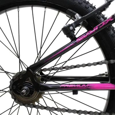 Bicicleta Aro 20 Bike Infantil Saidx Premium Feminina E Masculina Preto Rosa