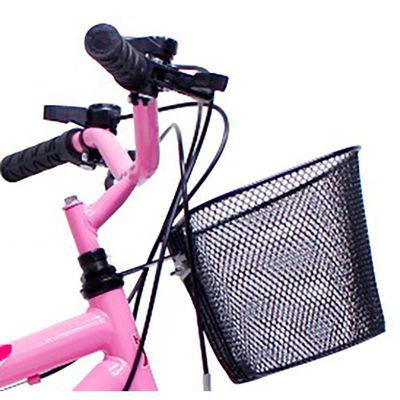 Bicicleta Aro 24 Feminina 18 Marchas Kitty Com Cesta Saidx Rosa